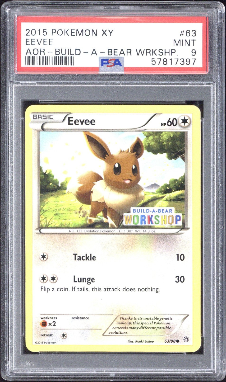 2015 Eevee - Pokémon Pokémon XY Ancient Origins PSA 9 MINT